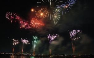 Fireworks mark the Hindu festival of light