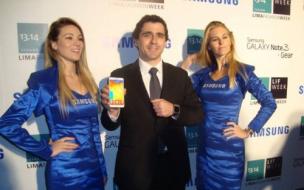 Manchester B-School MBA Giancarlo Casareto at the launch of Galaxy Note 3 and Galaxy Gear