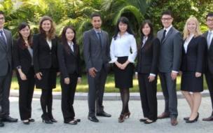 Team CUHK MBA CSR, (Left to Right) Alex Siu, Viola Qiu, Elena Rueckert, Amanda Chan, Nitin Damodaran, Vivian Lu, Christina Zee, Winky Ng, Angela Kuhlmann and Donald Tong