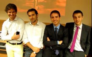 The Movym team: Sebastiano Bertani, Davide Arconte, Elio Di Fiore and Raffaele Cicerone