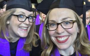 Jessica and Allison (left to right) came out the 16-month HEC Paris MBA as firm friends