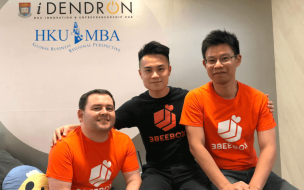 Ryan, Noel, and Simon (L-R) met on the HKU MBA’s Business Lab elective, where they developed 3beebox