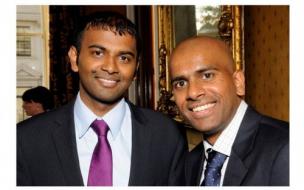 Nadesh Sithambaram (r) followed his customer Anthony Anandan (l) to do the Aston Online MBA!