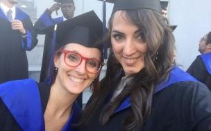 Virginia and Barbara on their graduation day in 2018
