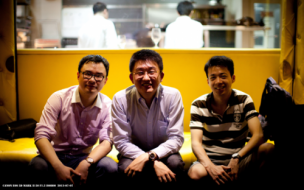 Louis Zheng, left, earned an MBA at SAIF in Shanghai, China