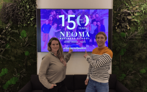 Céline and Victor (pictured) graduated from NEOMA Business School in 2012
