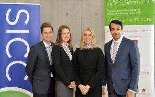 Matt (far left) and his colleagues at the Schulich International Case Competition in Toronto