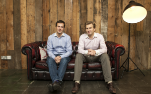 INSEAD MBA graduate Taavet Hinrikus, left, and TransferWise co-founder Kristo Kaarmann