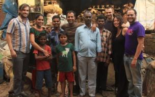 Some of the Origin co-founders in the slums of Dharavi, after conducting a focus group with locals