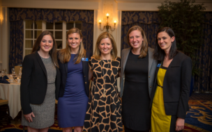 Duke's Association of Women in Business co-president Genevieve Joyce Lupton, second left