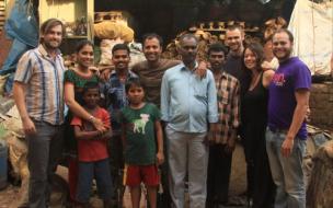 Some of the Origin co-founders in the slums of Dharavi, after conducting a focus group with locals